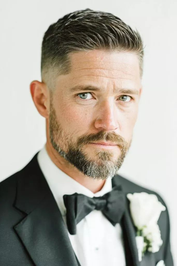 mariage homme cheveux courts