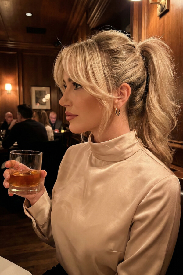 coupe moderne frange effilée