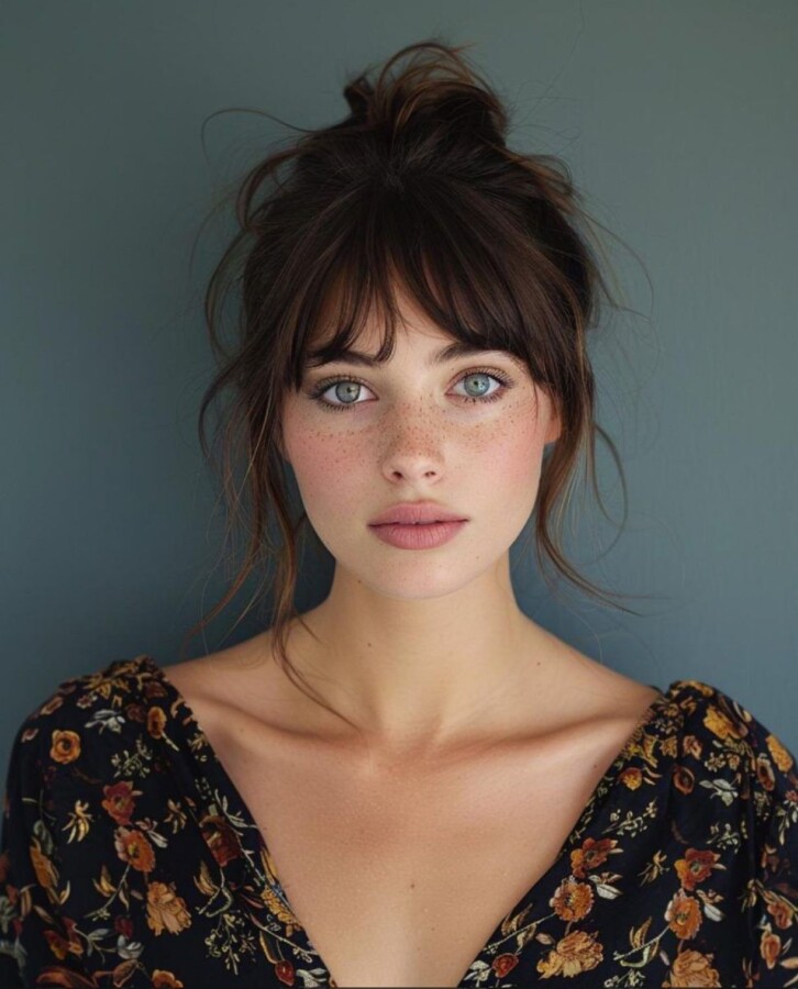coupe moderne frange effilée