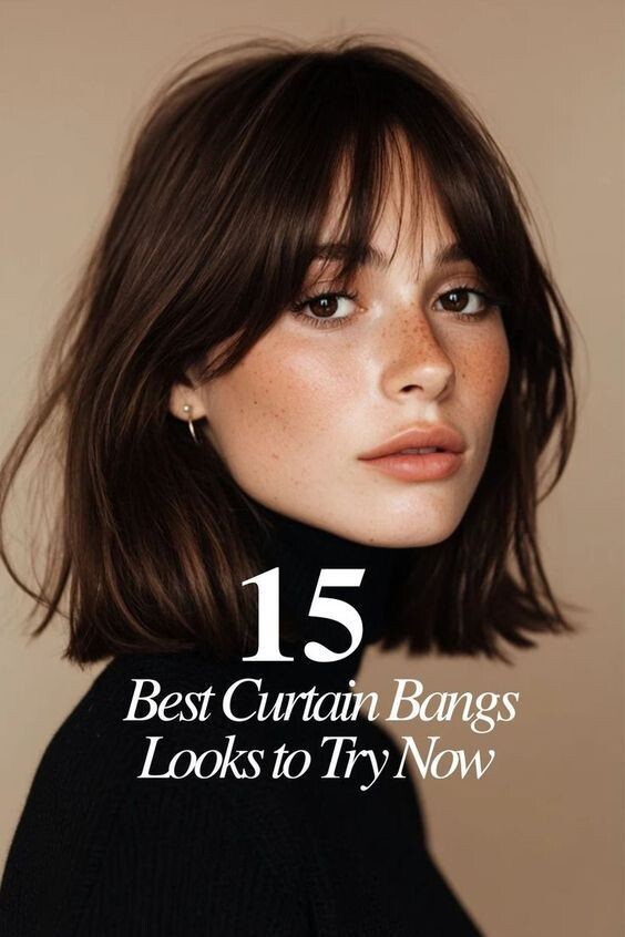 Coiffure tendance avec frange effilée