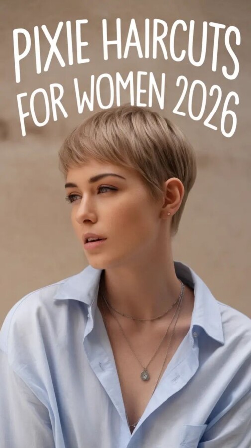 Coupe courte femme moderne élégante.