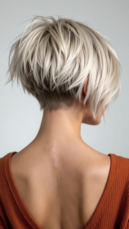 Coupe courte femme moderne élégante.