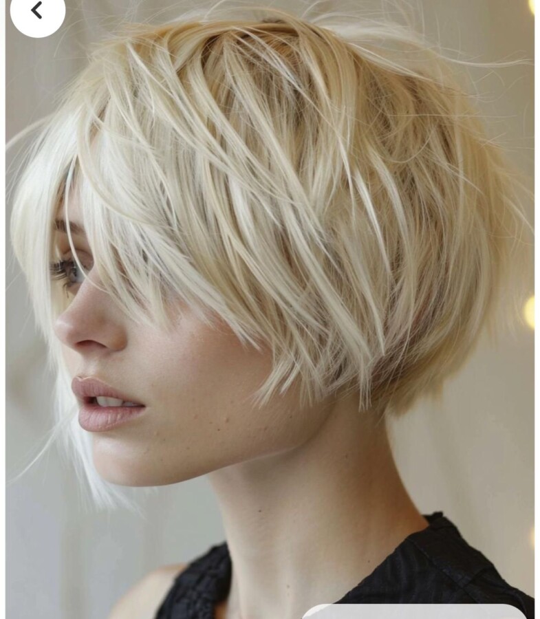 carré court dégradé cheveux