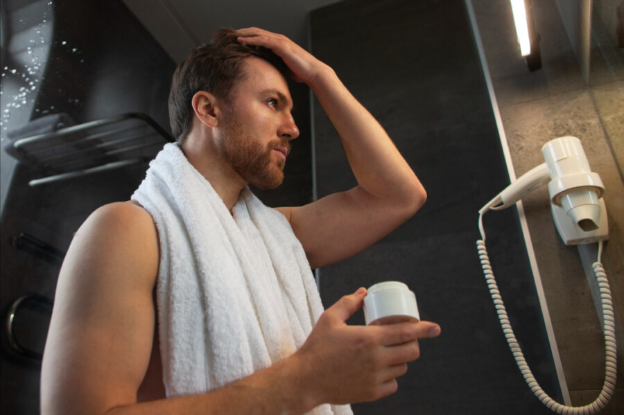 protecteur chaleur cheveux hommes
